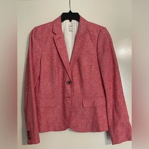 Red linen, jcrew, blazer, size small
